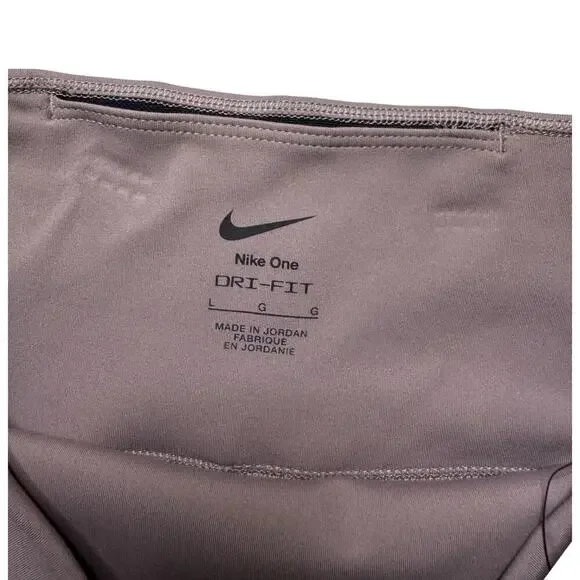Nike One Dri-Fit High Rise Women’s Cropped Leggings - Brown Taupe (NWT) - L - Picture 6 of 12